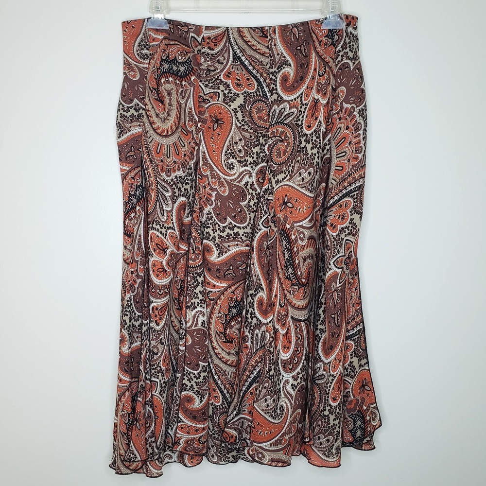 Transitions Y2K‎ Style Paisley Handkerchief Skirt Sz 14 Autumn Boho Forest Fairy
